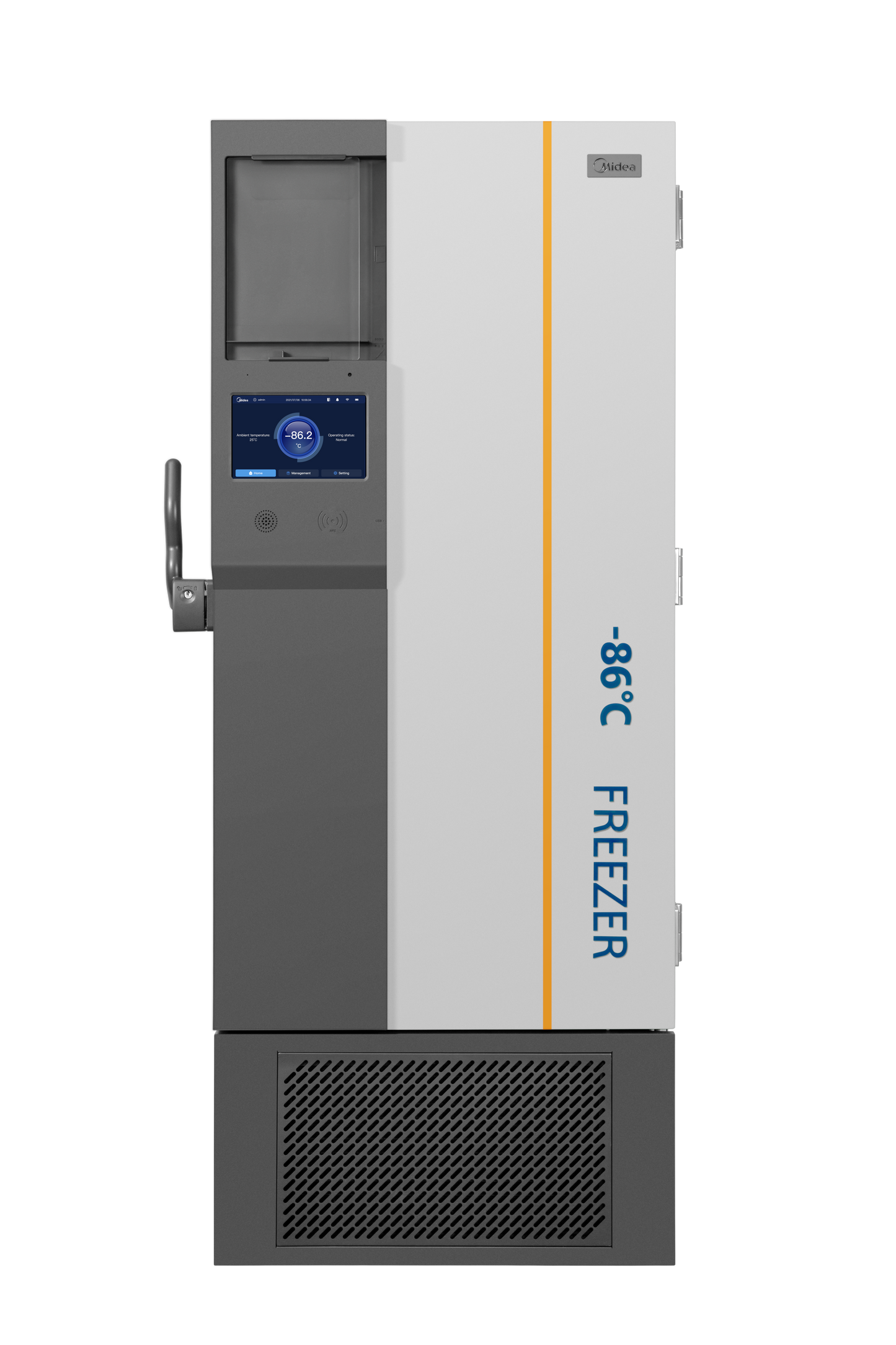 MIDEA -86°C Ultratiefkühlschrank MD-86L568BS, 568 l, Dualkühlsystem mit Invertertechologie und Touchscreen